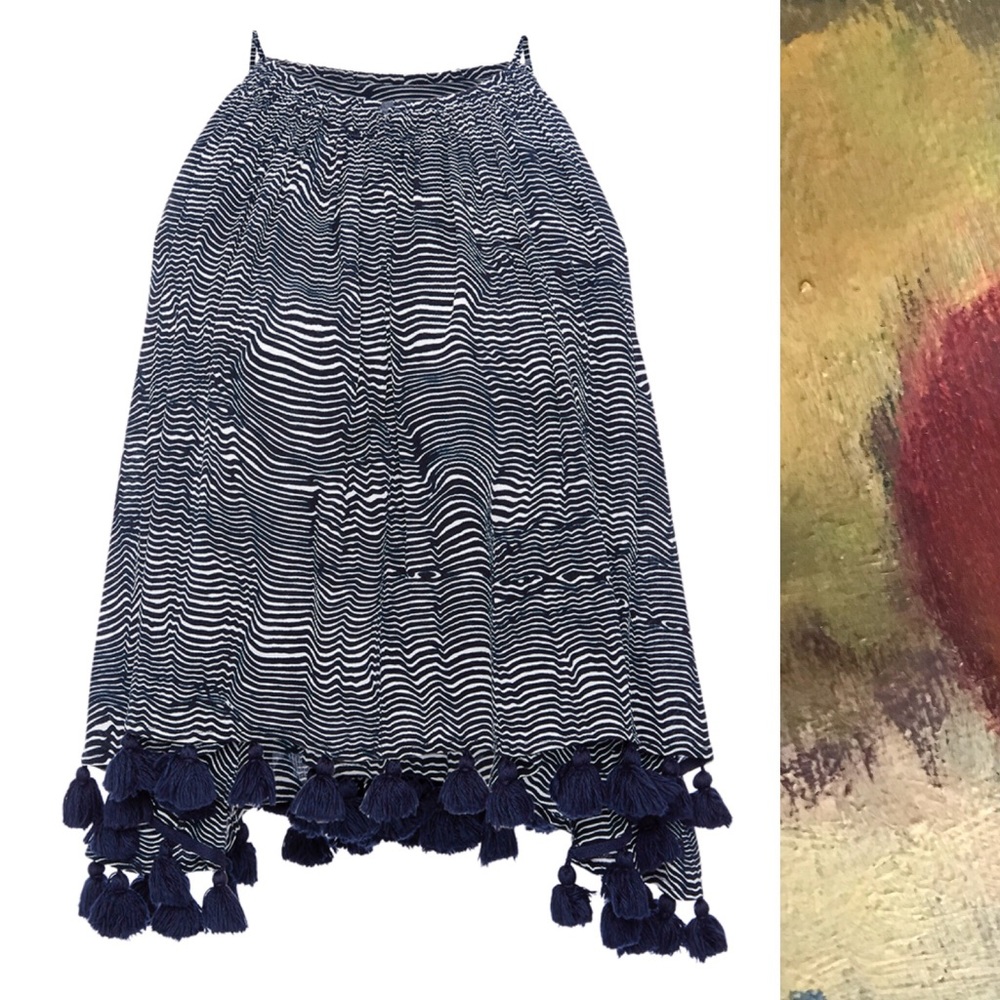 RESOLD 10/24/19đź’ĄApiece Apart Silk Pom Pom Cropped - Picture 3 of 6